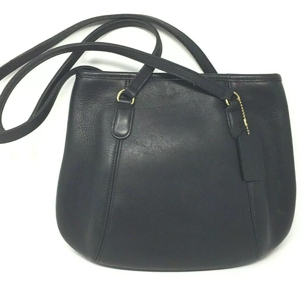 COACH VINTAGE Black Leather Shoulder Bag